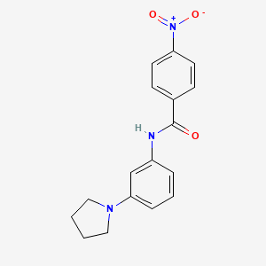 4-nitro-N-(3-pyrrolidin-1-ylphenyl)benzamide