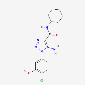 5-amino-1-(4-chloro-3-methoxyphenyl)-N-cyclohexyl-1H-1,2,3-triazole-4-carboxamide