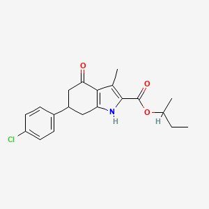 butan-2-yl 6-(4-chlorophenyl)-3-methyl-4-oxo-4,5,6,7-tetrahydro-1H-indole-2-carboxylate