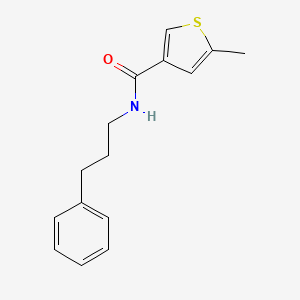 molecular formula C15H17NOS B4831144 5-methyl-N-(3-phenylpropyl)thiophene-3-carboxamide 