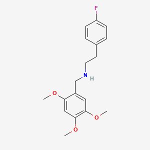 molecular formula C18H22FNO3 B4831151 N-(4-FLUOROPHENETHYL)-N-(2,4,5-TRIMETHOXYBENZYL)AMINE 