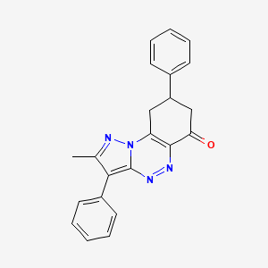 molecular formula C22H18N4O B4831172 2-methyl-3,8-diphenyl-8,9-dihydropyrazolo[5,1-c][1,2,4]benzotriazin-6(7H)-one 