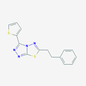 molecular formula C15H12N4S2 B483118 6-(2-Phenylethyl)-3-(2-thienyl)[1,2,4]triazolo[3,4-b][1,3,4]thiadiazole CAS No. 878435-51-9