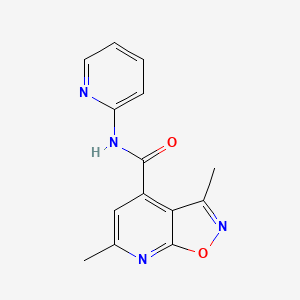 3,6-dimethyl-N-(pyridin-2-yl)[1,2]oxazolo[5,4-b]pyridine-4-carboxamide