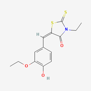 5-(3-ethoxy-4-hydroxybenzylidene)-3-ethyl-2-thioxo-1,3-thiazolidin-4-one