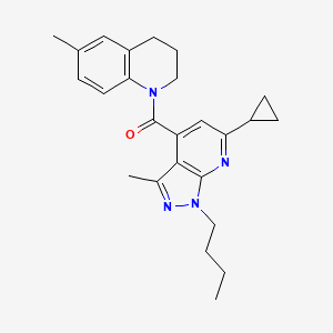 (1-BUTYL-6-CYCLOPROPYL-3-METHYL-1H-PYRAZOLO[3,4-B]PYRIDIN-4-YL)[6-METHYL-3,4-DIHYDRO-1(2H)-QUINOLINYL]METHANONE