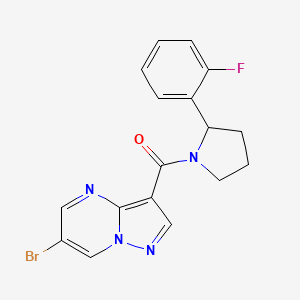 6-bromo-3-{[2-(2-fluorophenyl)-1-pyrrolidinyl]carbonyl}pyrazolo[1,5-a]pyrimidine