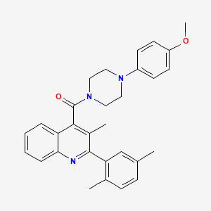 2-(2,5-dimethylphenyl)-4-{[4-(4-methoxyphenyl)-1-piperazinyl]carbonyl}-3-methylquinoline