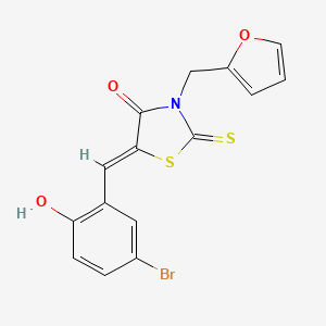 5-(5-bromo-2-hydroxybenzylidene)-3-(2-furylmethyl)-2-thioxo-1,3-thiazolidin-4-one