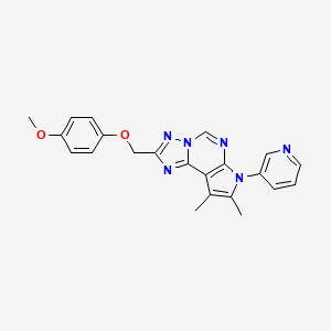 molecular formula C22H20N6O2 B4831329 2-[(4-METHOXYPHENOXY)METHYL]-8,9-DIMETHYL-7-(3-PYRIDYL)-7H-PYRROLO[3,2-E][1,2,4]TRIAZOLO[1,5-C]PYRIMIDINE 