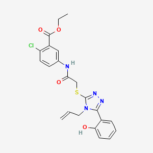 ethyl 2-chloro-5-[({[5-(2-hydroxyphenyl)-4-(prop-2-en-1-yl)-4H-1,2,4-triazol-3-yl]sulfanyl}acetyl)amino]benzoate