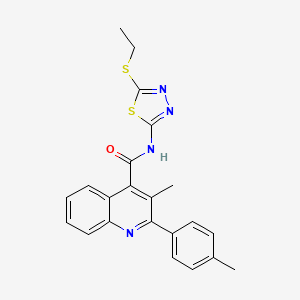 N-[5-(ethylsulfanyl)-1,3,4-thiadiazol-2-yl]-3-methyl-2-(4-methylphenyl)quinoline-4-carboxamide