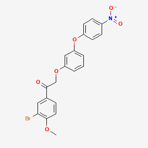 1-(3-Bromo-4-methoxyphenyl)-2-[3-(4-nitrophenoxy)phenoxy]-1-ethanone