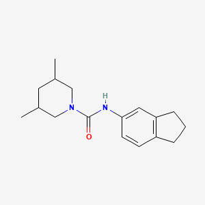 molecular formula C17H24N2O B4831359 N-(2,3-dihydro-1H-inden-5-yl)-3,5-dimethyl-1-piperidinecarboxamide 