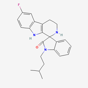 6-fluoro-1'-(3-methylbutyl)-2,3,4,9-tetrahydrospiro[beta-carboline-1,3'-indol]-2'(1'H)-one