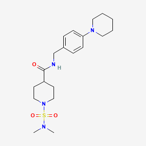 molecular formula C20H32N4O3S B4831380 1-[(dimethylamino)sulfonyl]-N-[4-(1-piperidinyl)benzyl]-4-piperidinecarboxamide 