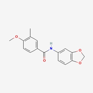 N-(1,3-benzodioxol-5-yl)-4-methoxy-3-methylbenzamide