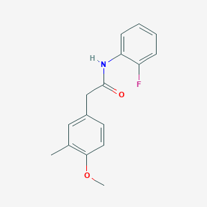 N-(2-fluorophenyl)-2-(4-methoxy-3-methylphenyl)acetamide