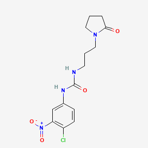 N-(4-chloro-3-nitrophenyl)-N'-[3-(2-oxo-1-pyrrolidinyl)propyl]urea