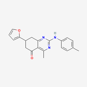 7-(FURAN-2-YL)-4-METHYL-2-[(4-METHYLPHENYL)AMINO]-5,6,7,8-TETRAHYDROQUINAZOLIN-5-ONE