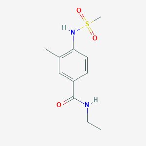 molecular formula C11H16N2O3S B4831469 N-ethyl-3-methyl-4-[(methylsulfonyl)amino]benzamide 