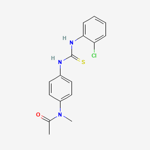 molecular formula C16H16ClN3OS B4831470 N-[4-({[(2-chlorophenyl)amino]carbonothioyl}amino)phenyl]-N-methylacetamide 