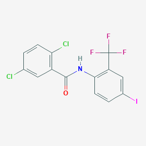 molecular formula C14H7Cl2F3INO B4831475 2,5-dichloro-N-[4-iodo-2-(trifluoromethyl)phenyl]benzamide 