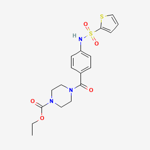 ethyl 4-{4-[(2-thienylsulfonyl)amino]benzoyl}-1-piperazinecarboxylate