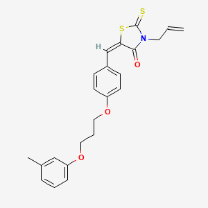 (5E)-5-{4-[3-(3-methylphenoxy)propoxy]benzylidene}-3-(prop-2-en-1-yl)-2-thioxo-1,3-thiazolidin-4-one