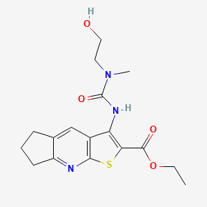 ethyl 3-({[(2-hydroxyethyl)(methyl)amino]carbonyl}amino)-6,7-dihydro-5H-cyclopenta[b]thieno[3,2-e]pyridine-2-carboxylate