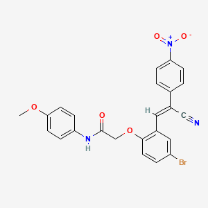 2-[4-bromo-2-[(Z)-2-cyano-2-(4-nitrophenyl)ethenyl]phenoxy]-N-(4-methoxyphenyl)acetamide