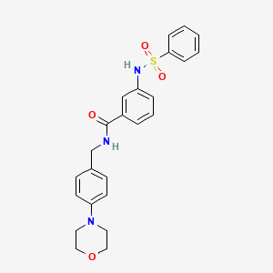 N-[4-(4-morpholinyl)benzyl]-3-[(phenylsulfonyl)amino]benzamide