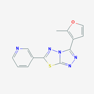 molecular formula C13H9N5OS B483155 3-(2-Methyl-3-furyl)-6-(3-pyridinyl)[1,2,4]triazolo[3,4-b][1,3,4]thiadiazole CAS No. 878435-03-1