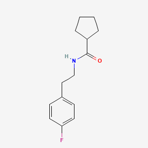 N-[2-(4-fluorophenyl)ethyl]cyclopentanecarboxamide