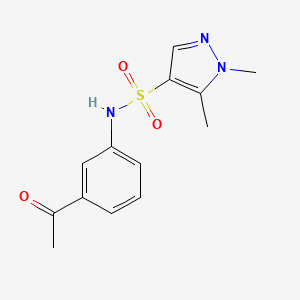 N-(3-ACETYLPHENYL)-15-DIMETHYL-1H-PYRAZOLE-4-SULFONAMIDE