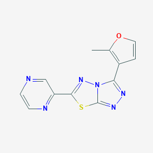 molecular formula C12H8N6OS B483157 3-(2-Methyl-3-furyl)-6-(2-pyrazinyl)[1,2,4]triazolo[3,4-b][1,3,4]thiadiazole CAS No. 878435-07-5