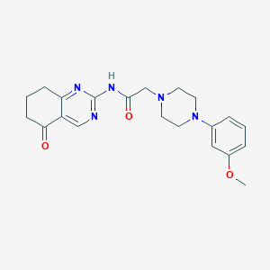 molecular formula C21H25N5O3 B4831573 2-[4-(3-methoxyphenyl)piperazin-1-yl]-N-(5-oxo-5,6,7,8-tetrahydroquinazolin-2-yl)acetamide 