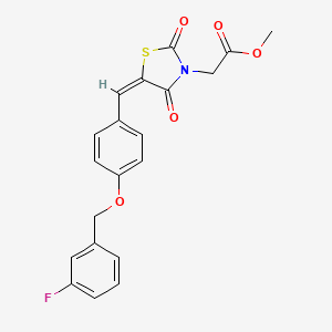 methyl [(5E)-5-{4-[(3-fluorobenzyl)oxy]benzylidene}-2,4-dioxo-1,3-thiazolidin-3-yl]acetate