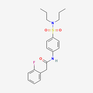 N-[4-(dipropylsulfamoyl)phenyl]-2-(2-fluorophenyl)acetamide