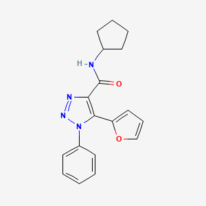 molecular formula C18H18N4O2 B4831601 N-cyclopentyl-5-(2-furyl)-1-phenyl-1H-1,2,3-triazole-4-carboxamide 