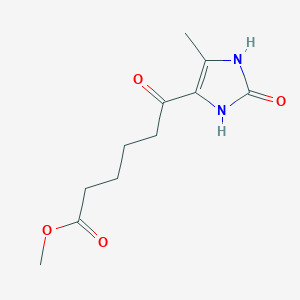 molecular formula C11H16N2O4 B4831615 methyl 6-(5-methyl-2-oxo-2,3-dihydro-1H-imidazol-4-yl)-6-oxohexanoate 