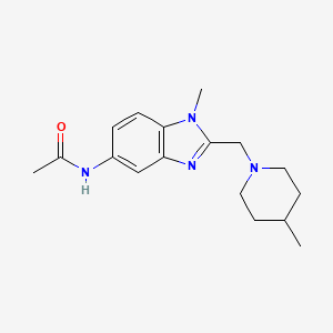 N-{1-Methyl-2-[(4-methylpiperidin-1-YL)methyl]-1H-1,3-benzodiazol-5-YL}acetamide