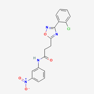 molecular formula C17H13ClN4O4 B4831634 3-[3-(2-chlorophenyl)-1,2,4-oxadiazol-5-yl]-N-(3-nitrophenyl)propanamide 