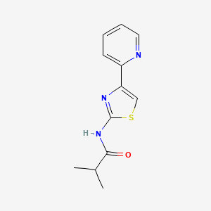 2-methyl-N-(4-pyridin-2-yl-1,3-thiazol-2-yl)propanamide