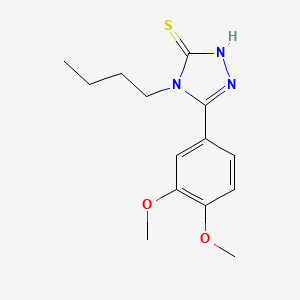 molecular formula C14H19N3O2S B4831652 4-butyl-5-(3,4-dimethoxyphenyl)-2,4-dihydro-3H-1,2,4-triazole-3-thione 