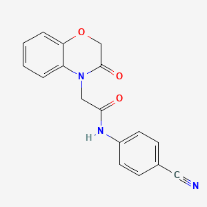 N-(4-cyanophenyl)-2-(3-oxo-2,3-dihydro-4H-1,4-benzoxazin-4-yl)acetamide