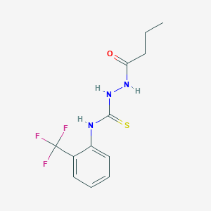 molecular formula C12H14F3N3OS B4831683 2-butyryl-N-[2-(trifluoromethyl)phenyl]hydrazinecarbothioamide 