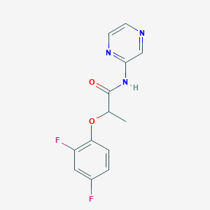 2-(2,4-difluorophenoxy)-N-(pyrazin-2-yl)propanamide