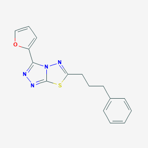 molecular formula C16H14N4OS B483174 3-(2-Furyl)-6-(3-phenylpropyl)[1,2,4]triazolo[3,4-b][1,3,4]thiadiazole CAS No. 878433-47-7