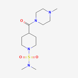 molecular formula C13H26N4O3S B4831757 N,N-dimethyl-4-[(4-methyl-1-piperazinyl)carbonyl]-1-piperidinesulfonamide 